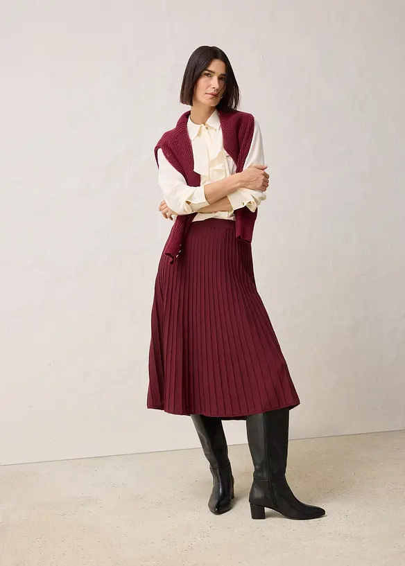 Jupe en maille avec laine mérinos, bonprix