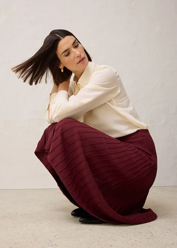 Jupe en maille avec laine mérinos, bonprix