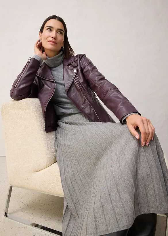 Jupe en maille avec laine mérinos, bonprix