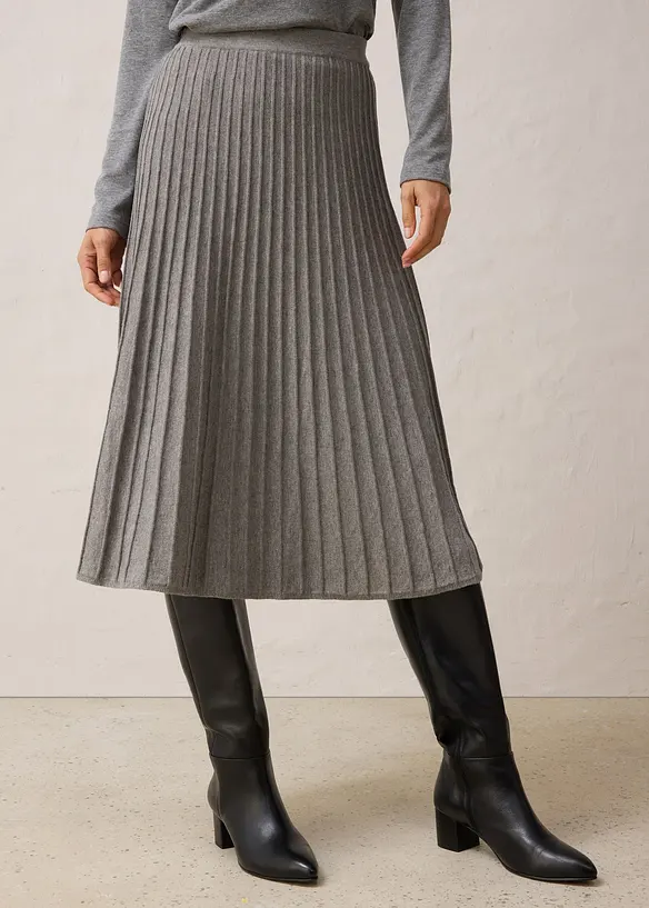 Jupe en maille avec laine mérinos, bonprix