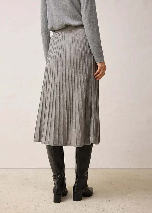 Jupe en maille avec laine mérinos, bonprix