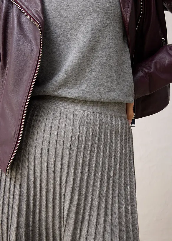 Jupe en maille avec laine mérinos, bonprix