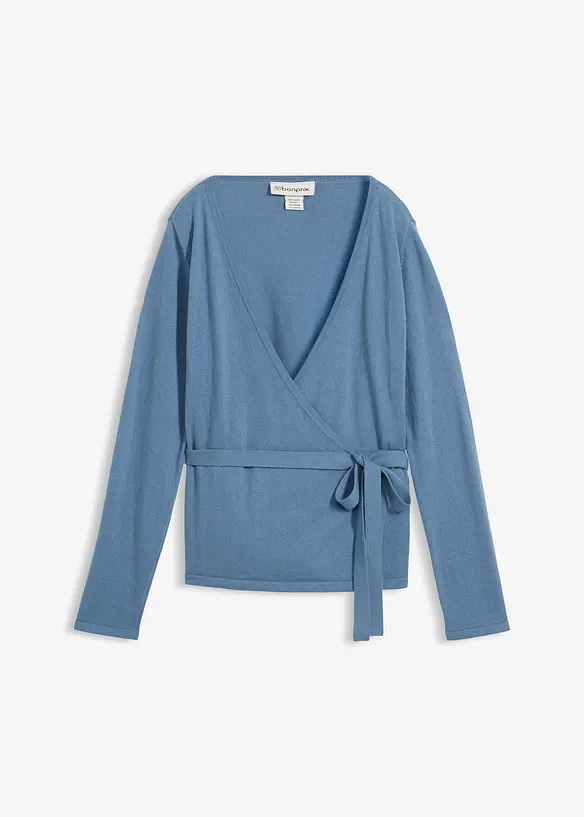 Gilet en maille cache-cœur, bonprix