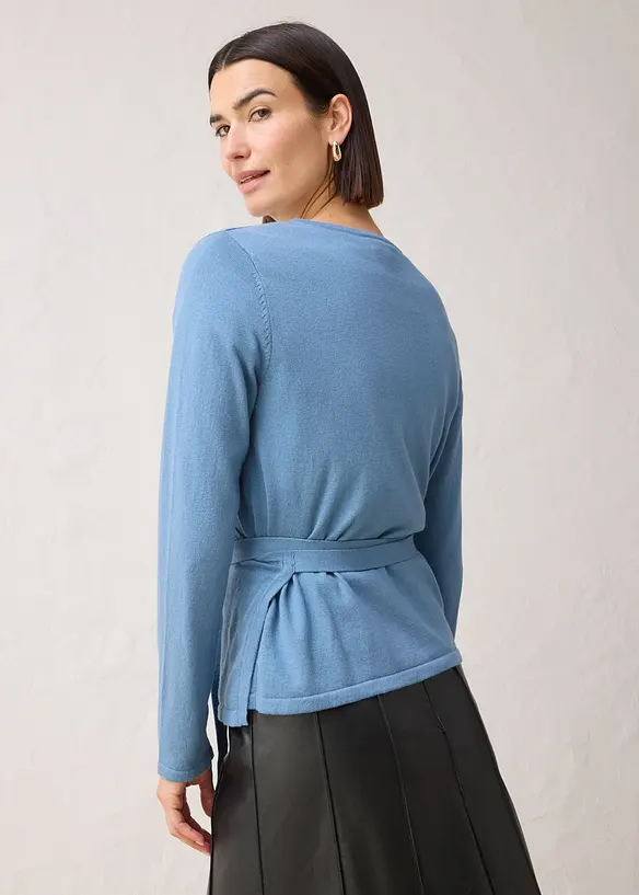 Gilet en maille cache-cœur, bonprix