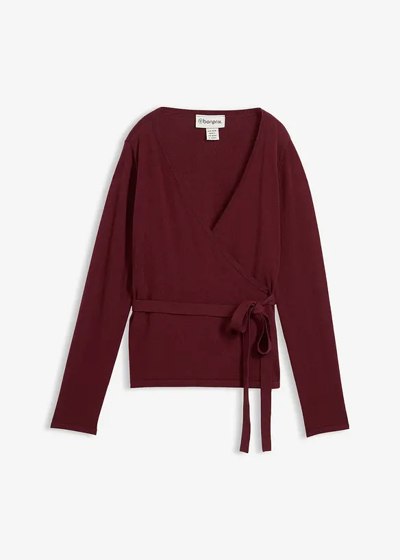 Gilet en maille cache-cœur, bonprix