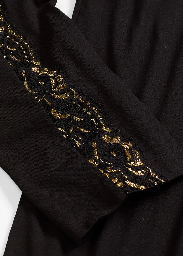 Pyjama à dentelle brillante, bonprix