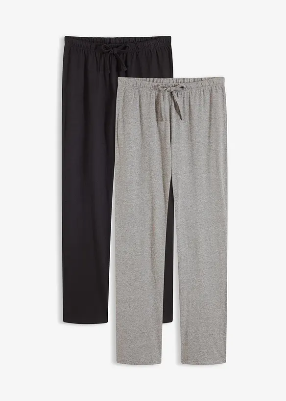 Lot de 2 pantalons de pyjama à poches latérales, bonprix
