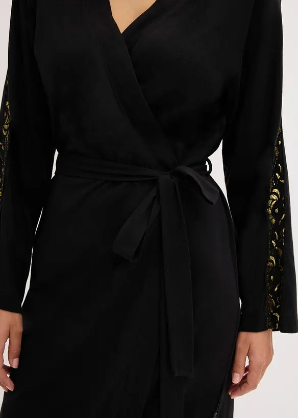 Robe de chambre kimono à dentelle brillante, bonprix