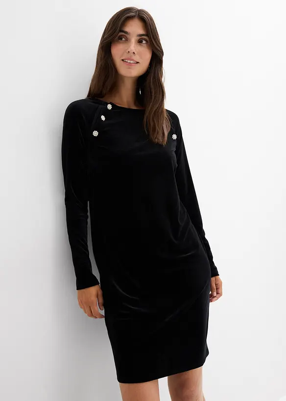 Robe festive de grossesse et d’allaitement en velours doux, bonprix