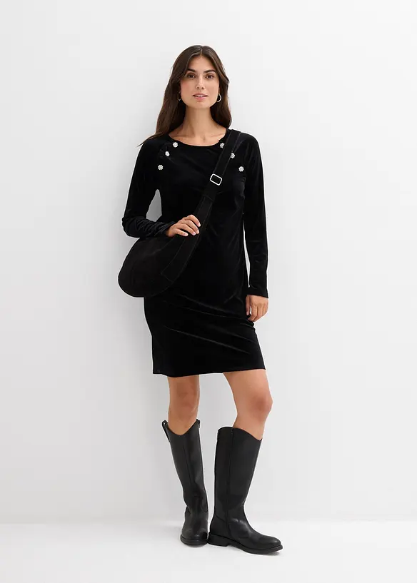 Robe festive de grossesse et d’allaitement en velours doux, bonprix