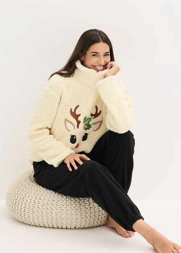 Ensemble d’intérieur doux avec pantalon en polaire, bonprix