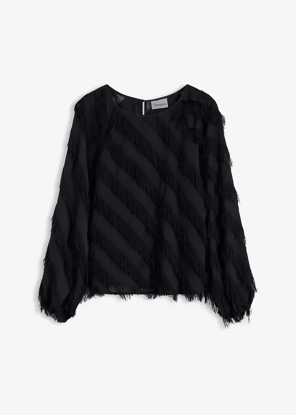 Blouse à détails frangés, bonprix