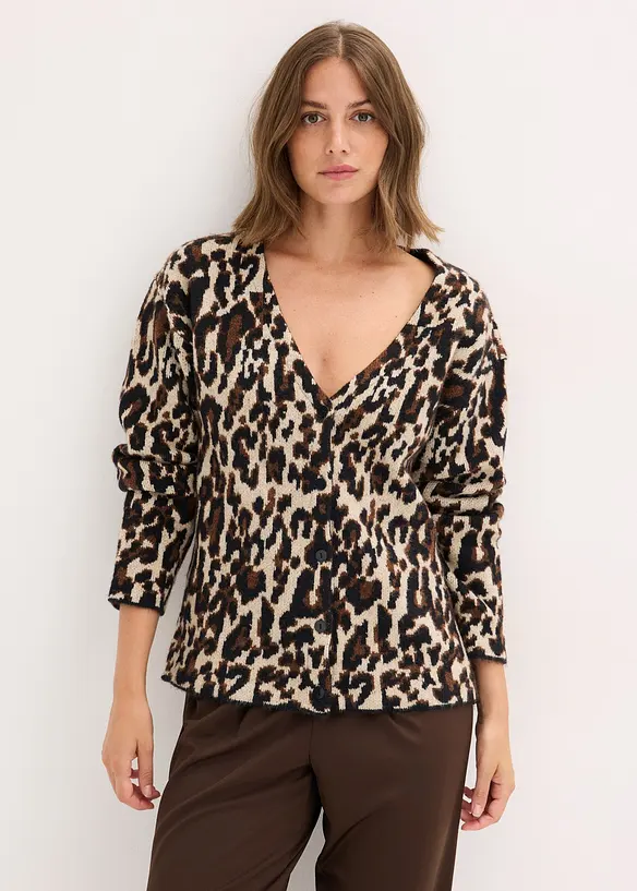 Gilet en maille Jacquard, bonprix