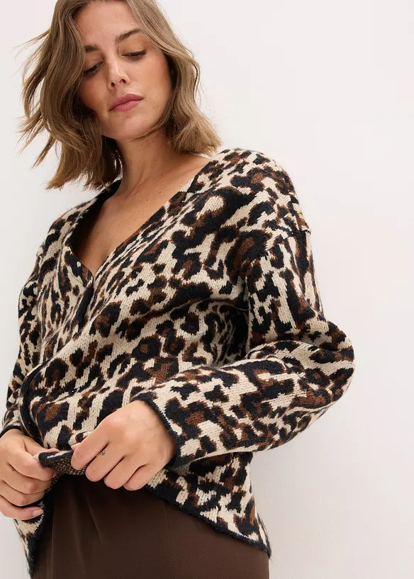 Gilet en maille Jacquard, bonprix