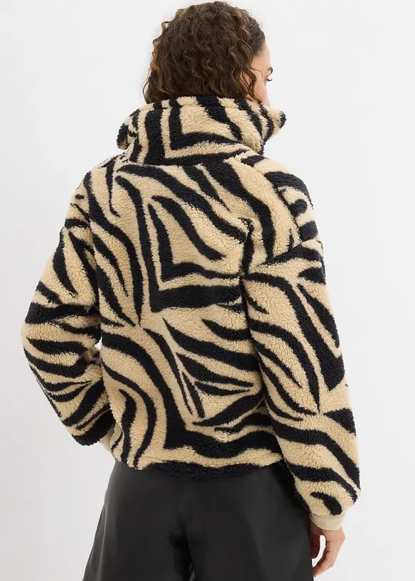 Pull oversize en sherpa, bonprix