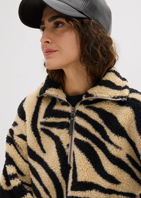 Pull oversize en sherpa, bonprix