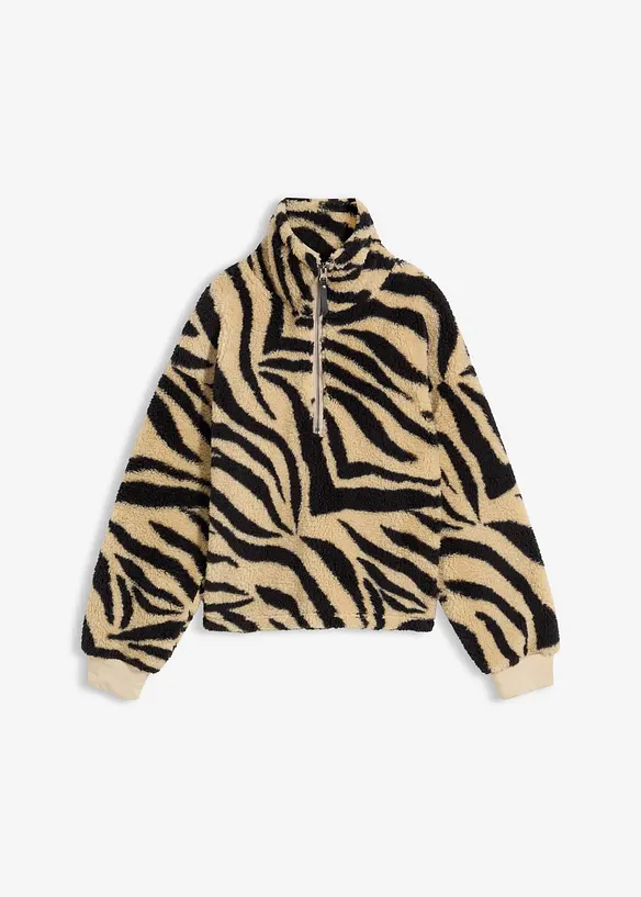 Pull oversize en sherpa, bonprix