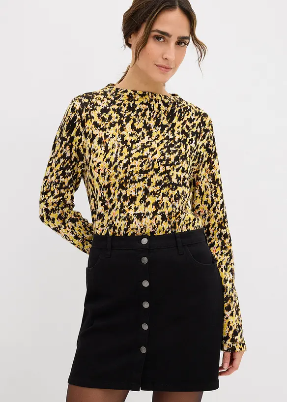 T-shirt en maille pr&egrave;s du corps, bonprix