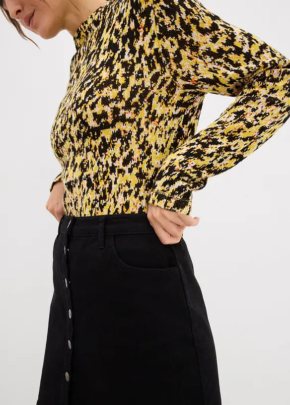 T-shirt en maille pr&egrave;s du corps, bonprix