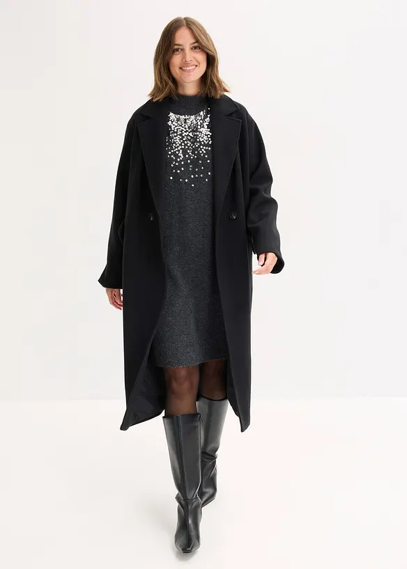 Robe en maille à sequins, bonprix