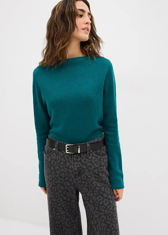 T-shirt en maille près du corps, bonprix