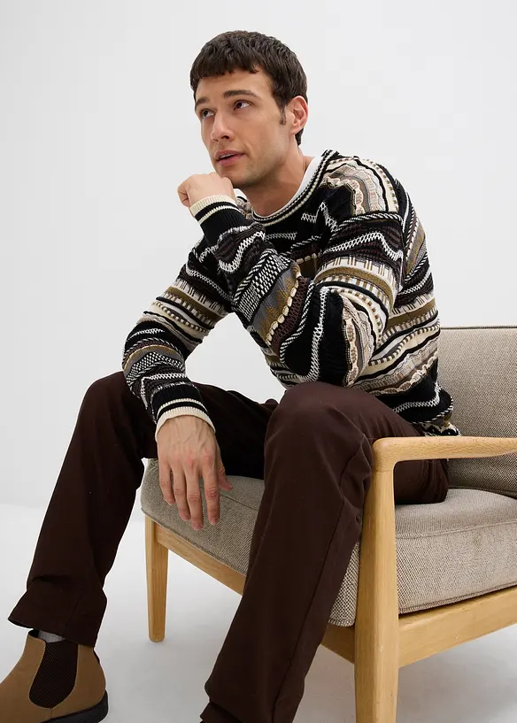 Pull en grosse maille 100% coton, bonprix