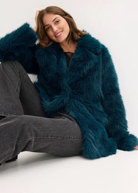 Veste en peluche, bonprix