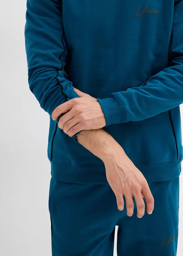 Sweat-shirt 100% coton à détails contrastants, bonprix