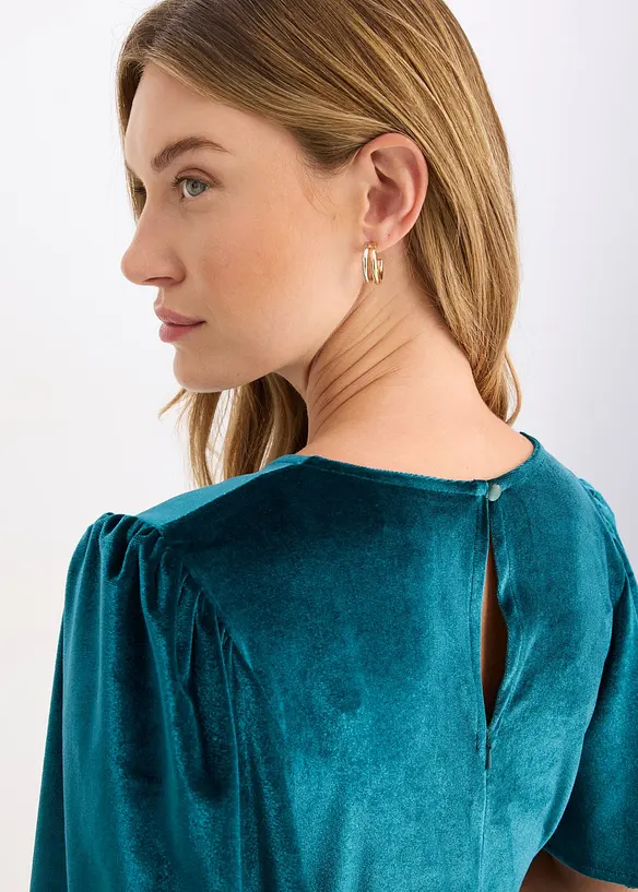 Robe midi en velours doux, bonprix