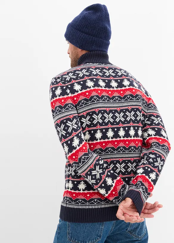 Pull norvégien à col roulé, bonprix