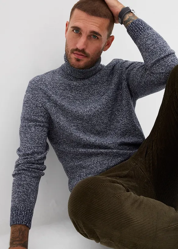 Pull col roulé 100% coton, bonprix