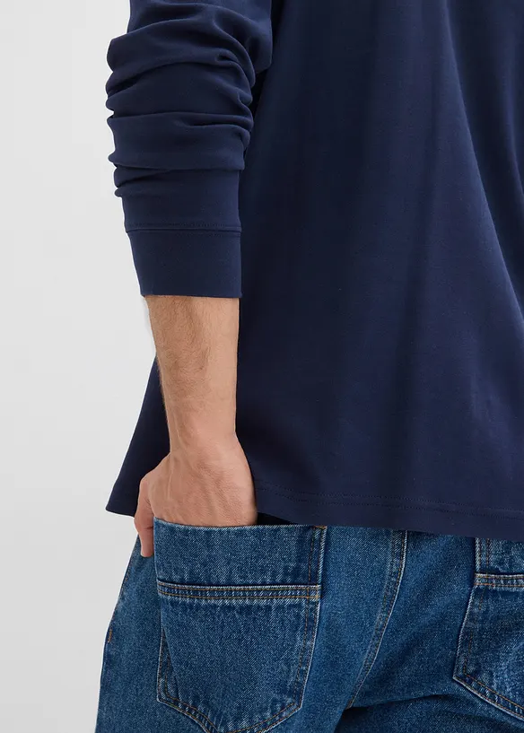 Polo manches longues 100% coton, bonprix