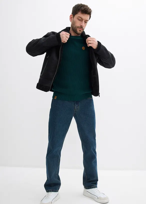 Pull doux à col rond, bonprix