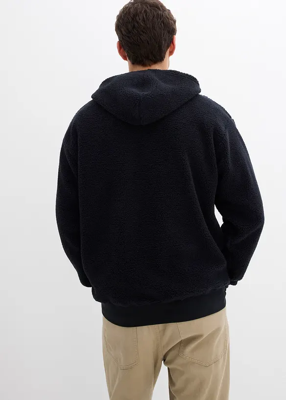 Sweat ample en polaire peluche, doublure coton, bonprix