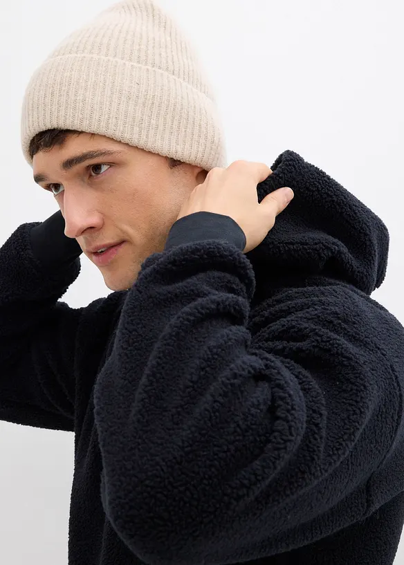 Sweat ample en polaire peluche, doublure coton, bonprix