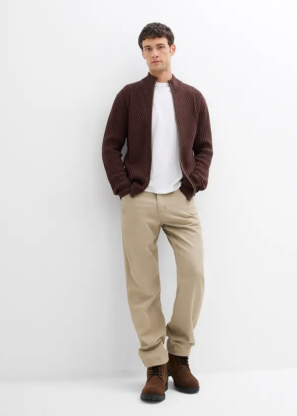 Gilet en maille côtelée, bonprix