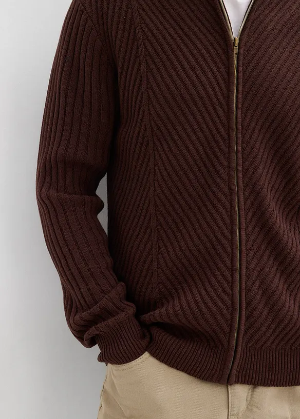 Gilet en maille côtelée, bonprix