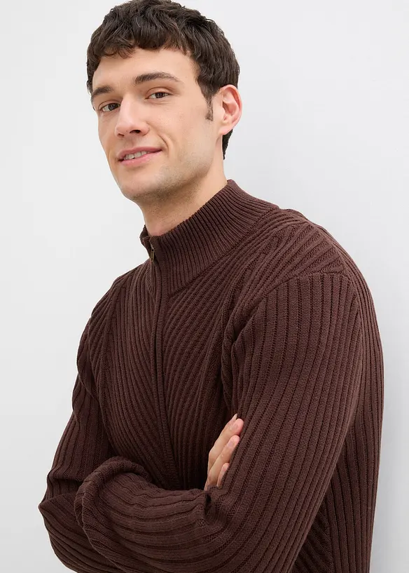 Gilet en maille côtelée, bonprix