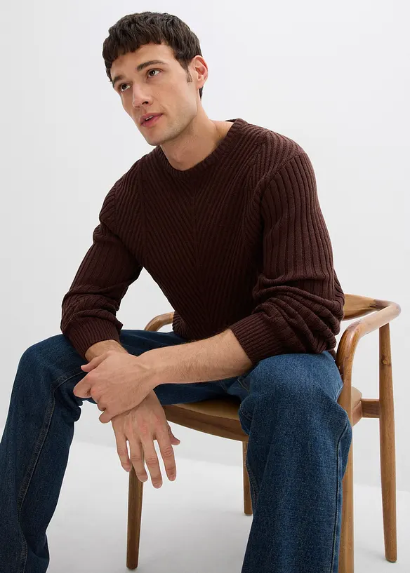 Pull côtelée, bonprix