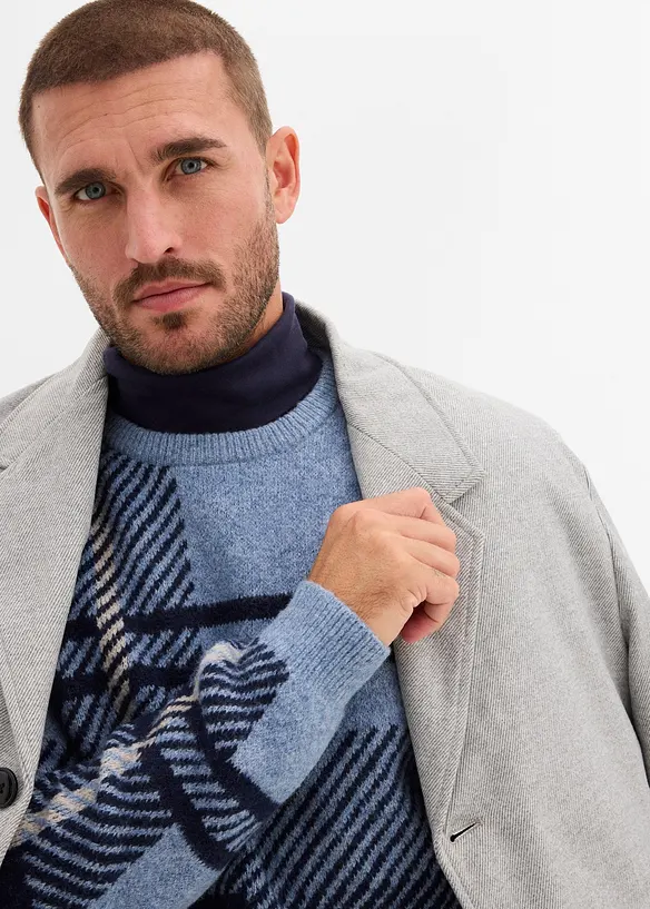 Pull  &agrave; carreaux, bonprix