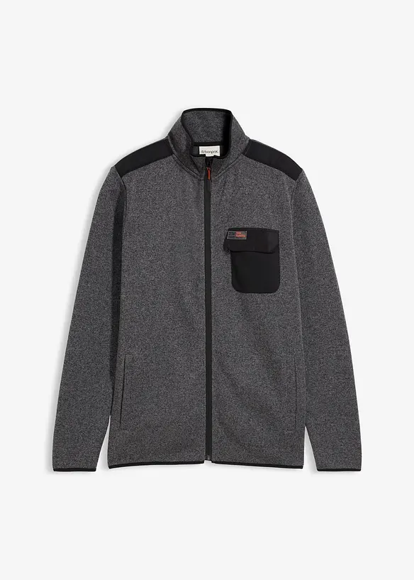 Gilet en maille polaire à poches pratiques et détails sportifs, bonprix