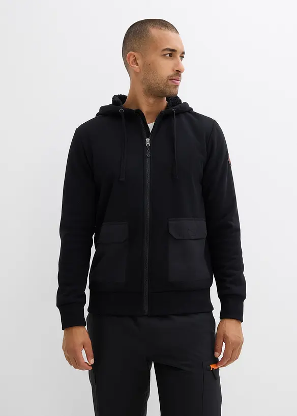 Sweat zippé à capuche et doublure peluche, bonprix