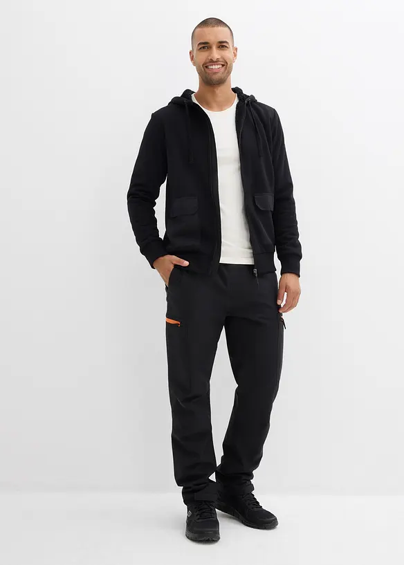 Sweat zippé à capuche et doublure peluche, bonprix