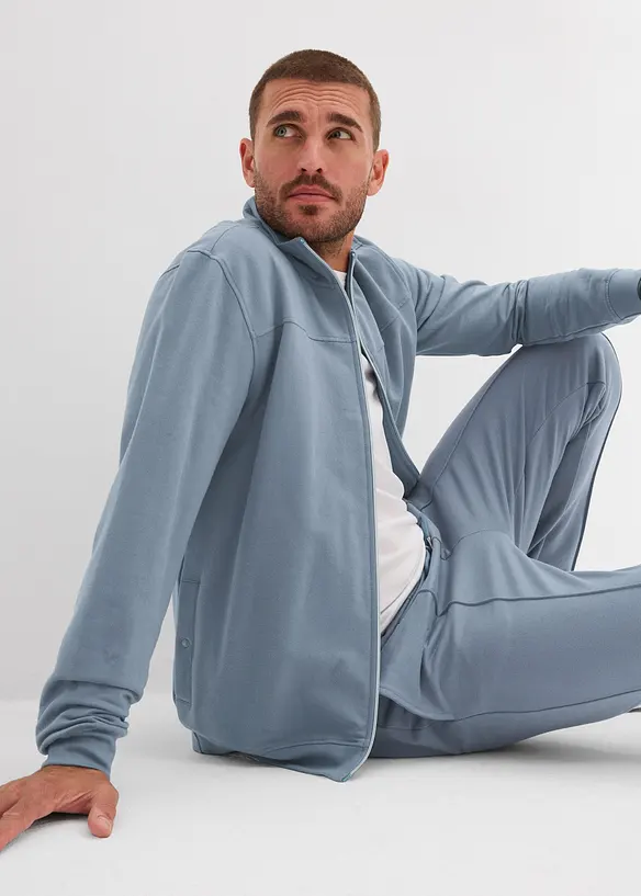 Pantalon sweat doux et élégant avec passepoil, bonprix