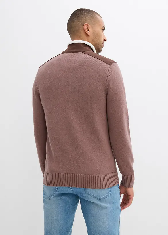 Pull camionneur à empiècement tissé, bonprix