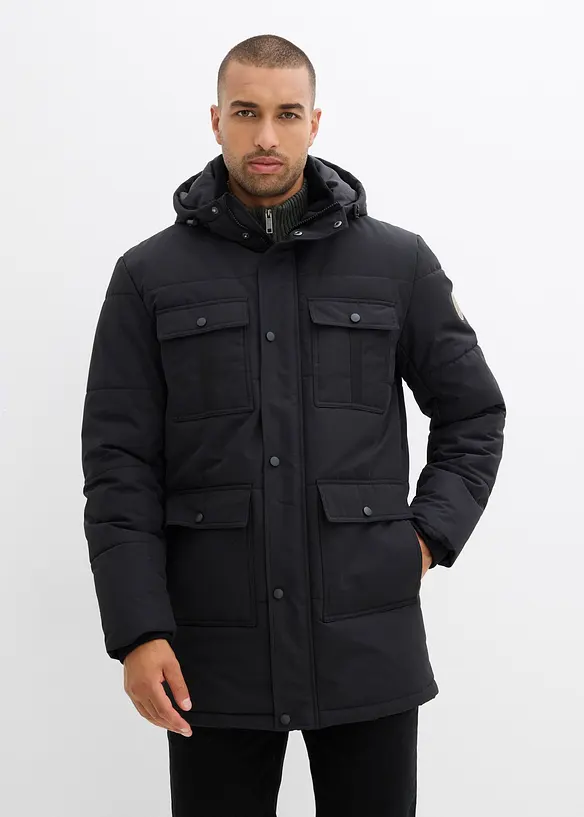 Parka matelassée et déperlante avec poches, bonprix