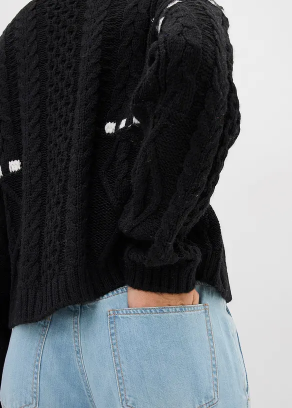 Pull en grosse maille torsadée, bonprix