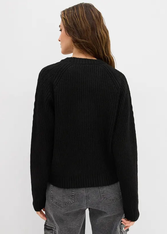 Pull en grosse maille à motif torsadé, bonprix