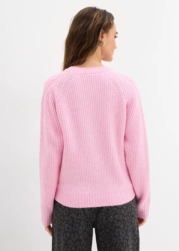 Pull en grosse maille &agrave; motif torsad&eacute;, bonprix