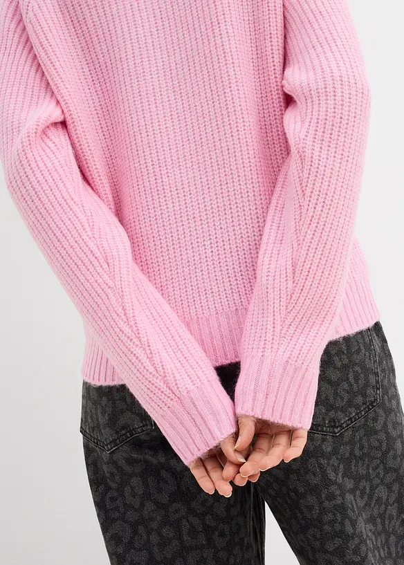 Pull en grosse maille &agrave; motif torsad&eacute;, bonprix